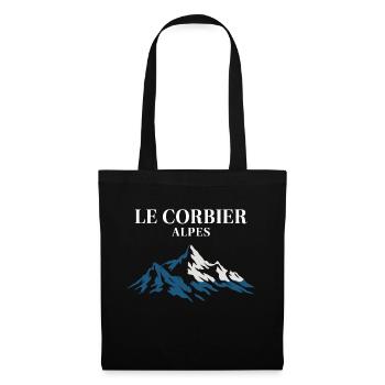Le Corbier - Alpes - Sac en tissu - noir - Devant