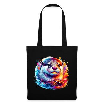 Otter - Stoffbeutel - Schwarz - Vorne
