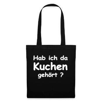 Kuchen - Stoffbeutel - Schwarz - Vorne
