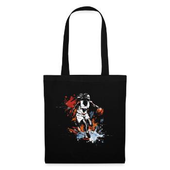 Graffiti d’une joueuse de basket-ball - Sac en tissu - noir - Devant