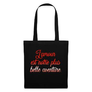 VALENTINES DAY HEART LOVE LOVE ROSE w - Tote Bag - black - Front