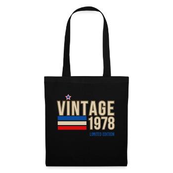 Jahrgang 1978 limitierte Auflage - Stoffbeutel - Schwarz - Vorne