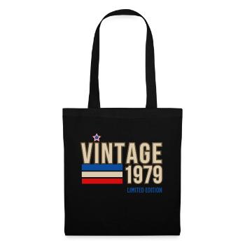 Jahrgang 1979 limitierte Auflage - Stoffbeutel - Schwarz - Vorne