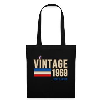 Vintage 1969 limitierte Auflage - Stoffbeutel - Schwarz - Vorne