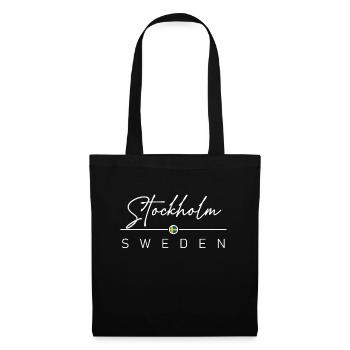 Schweden - Stockholm - Suède - Sverige - Sac en tissu - noir - Devant