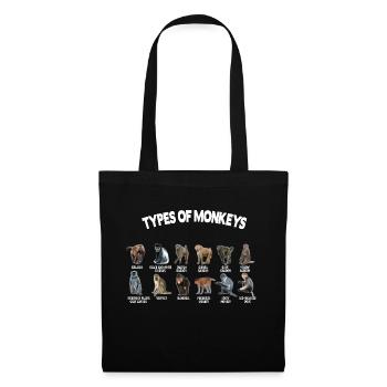 Types Of Monkeys Monkeys Breeds list - Sac en tissu - noir - Devant