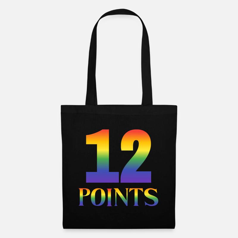 12 points Concours Eurovision de la chanson - Sac en tissu - noir