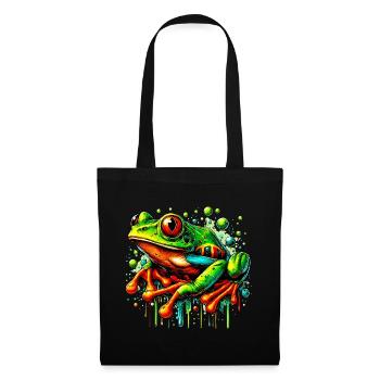 Grenouille - Sac en tissu - noir - Devant