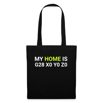 my home is x0 y0 z0 - Stoffbeutel - Schwarz - Vorne