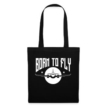 Born To Fly - Aviation Lover Pilot Airplane - Tote Bag - black - Front