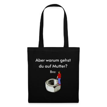 Lustiges Wortspiel - Stoffbeutel - Schwarz - Vorne