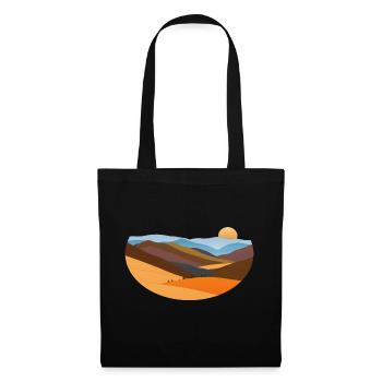 Paysage - Sac en tissu - noir - Devant
