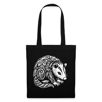 Opossum tribal - Sac en tissu - noir - Devant