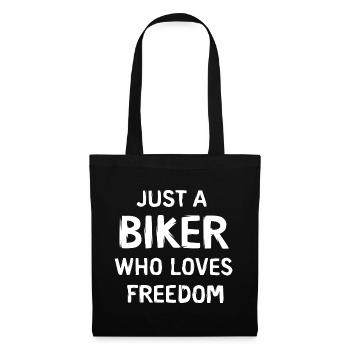 Just a biker - Liberté de la moto - Sac en tissu - noir - Devant