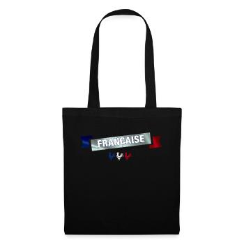 Französisches Banner - Stoffbeutel - Schwarz - Vorne