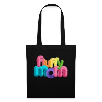 Fluffy Mom – Fluffy 3D Typography - Tote Bag - black - Front
