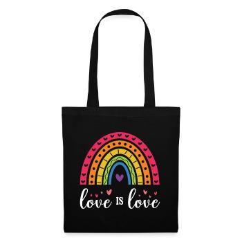 Mois de la fierté LGBT - Love is Love - Sac en tissu - noir - Devant
