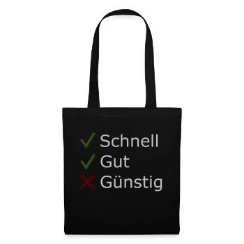 Everything doesn't work: fast and good - Tote Bag - black - Front