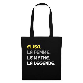 ELISA LA FEMME LE MYTHE LA LEGENDE - Sac en tissu - noir - Devant