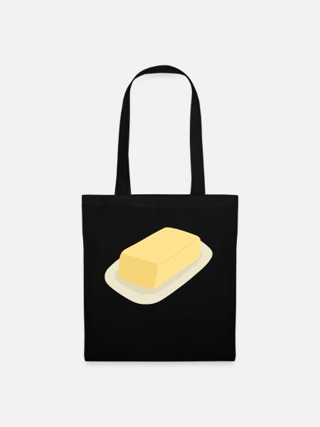 Stück Butter - Stoffbeutel - Schwarz