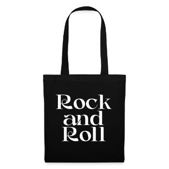 Conception typographique vintage rock and roll - Sac en tissu - noir - Devant