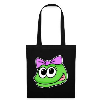 frog girl head animal head - Tote Bag - black - Front
