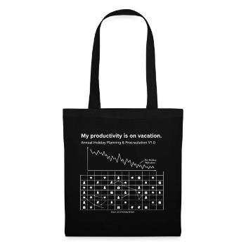 Productivité en vacances - Sac en tissu - noir - Devant