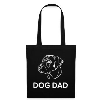 Dog Dad – Minimalist Dog Line Art - Tote Bag - black - Front
