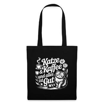 Katz coffee and all is well - Tote Bag - black - Front