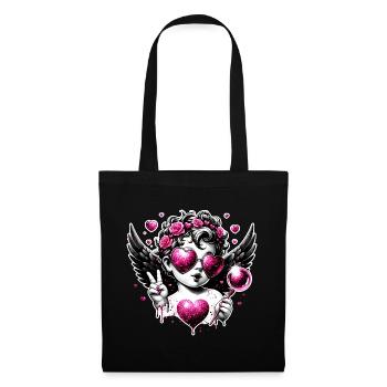 Happy Valentines Day Love Party Lgbt Pride Angel - Tote Bag - black - Front