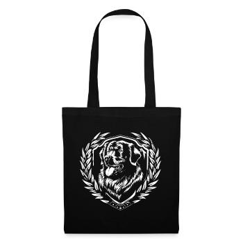 Blason en couronne de phoque - Sac en tissu - noir - Devant