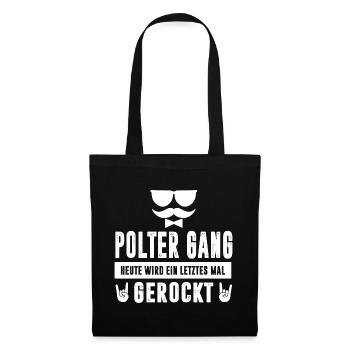 JGA Partnerlook Junggesellenabschied Bier Saufen - Stoffbeutel - Schwarz - Vorne