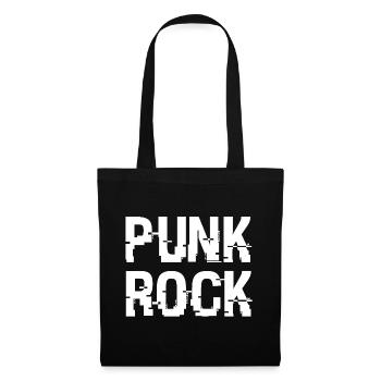 Typographie dégradée du punk rock - Sac en tissu - noir - Devant