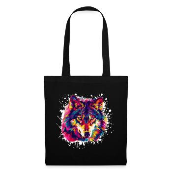 Wolf Tier Animal - Tote Bag - black - Front