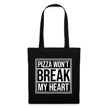 La pizza ne me brisera pas le cœur La nourriture aime l’humour - Sac en tissu - noir - Devant