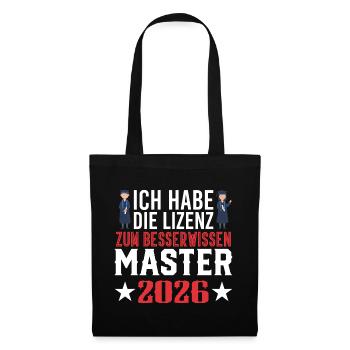 Master's Degree Graduation 2026 - Tote Bag - black - Front