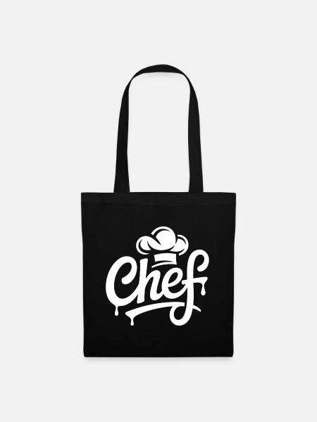 Kochchef Logo Schriftzug - Stoffbeutel - Schwarz