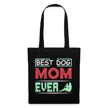 Meilleur t-shirt drôle de maman de chien de tous les temps - Sac en tissu - noir - Devant
