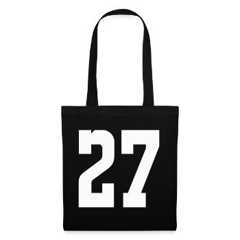 Chiffres 27 Contrast Design - Sac en tissu - noir - Devant