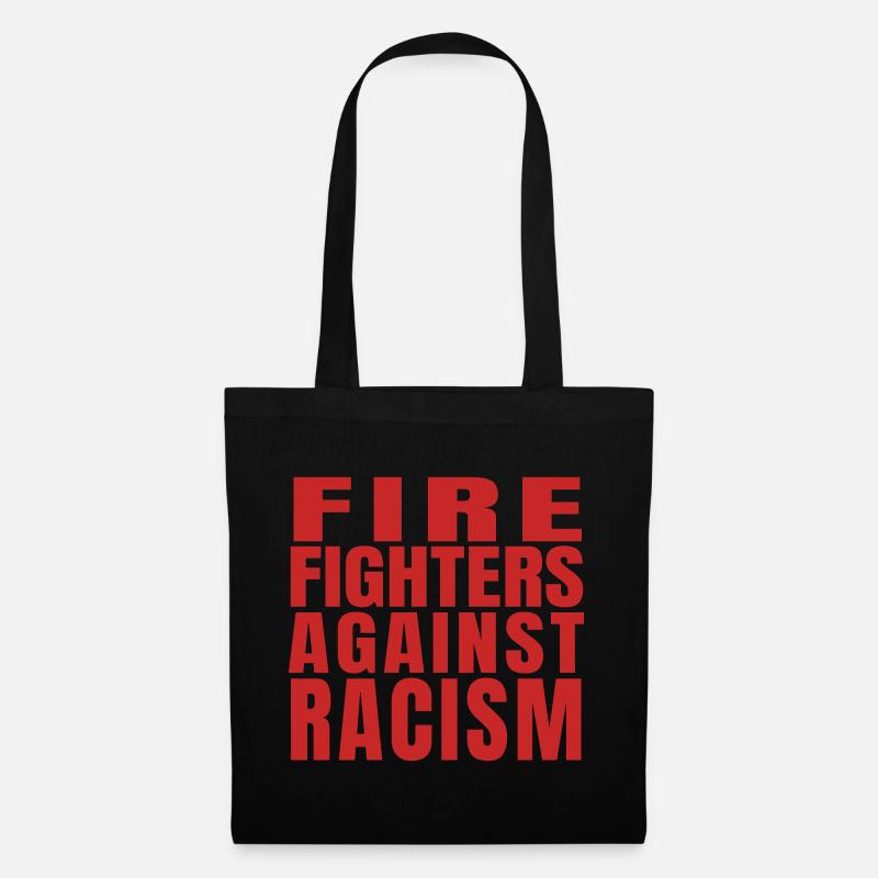 Firefighters Against Racism Block Red - Stoffbeutel - Schwarz