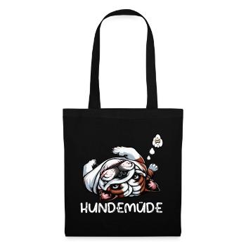 Dog Tired English Bulldog Bully Bully Owner - Tote Bag - black - Front