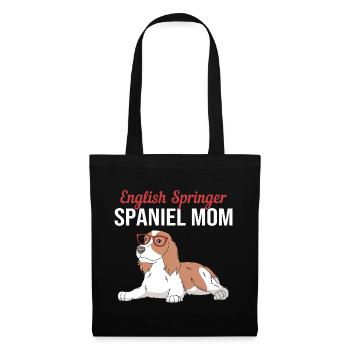 Springer Spaniel Hund - Stoffbeutel - Schwarz - Vorne