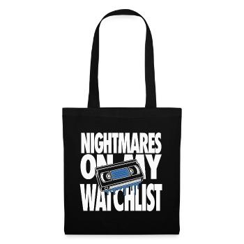 Cauchemars sur ma liste de visionnement Horreur - Sac en tissu - noir - Devant