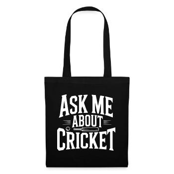 Demande-moi ce qu’est le cricket - Sac en tissu - noir - Devant
