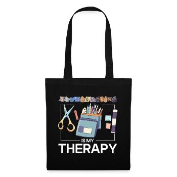 Le scrapbooking, c’est une thérapie - Sac en tissu - noir - Devant