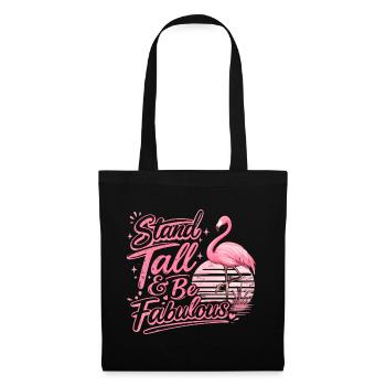 Stand Tall Be Great Flamingo Inspirational - Tote Bag - black - Front