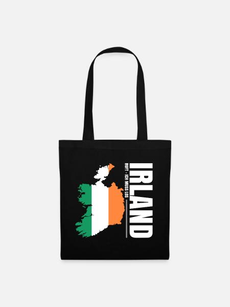 Irland Auswandern - Stoffbeutel - Schwarz