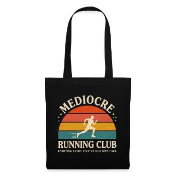 Mittelmäßiger Laufclub Lustiges Läufer-Design - Stoffbeutel - Schwarz - Vorne