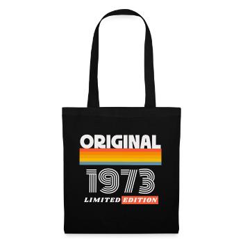 1973 Original Geburtstag Retro Vintage 70er Spruch - Stoffbeutel - Schwarz - Vorne