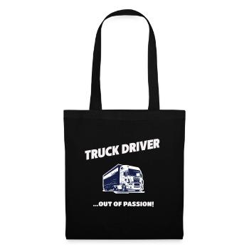 Truck Driver Out Of Passion LKW Fahrer Geschenk - Stoffbeutel - Schwarz - Vorne